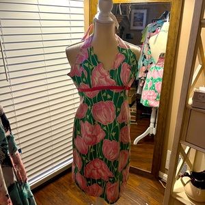 Beautiful Vintage Lilly Pullitzer halter dress, size 4